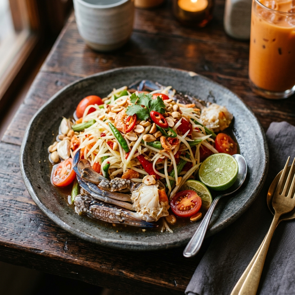 ตำปูม้า (Som Tam Blue Crab)